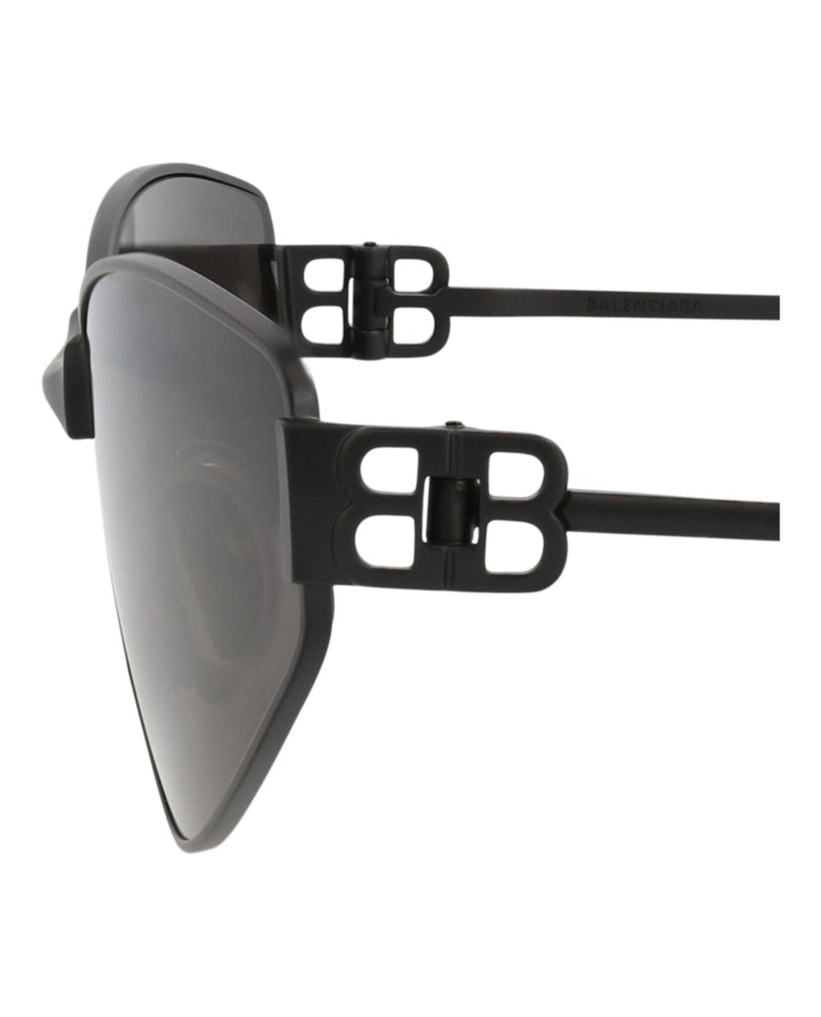 Balenciaga Cat Eye-Frame Metal Sunglasses With Cutout Accent