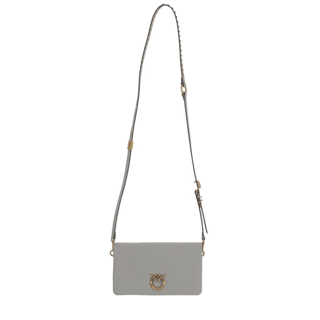 Pinko Rectangular Leather Shoulder Bag With Logo