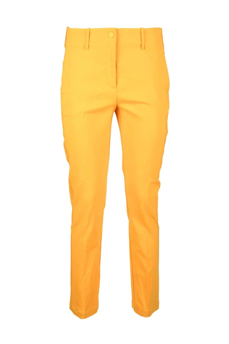 Liviana Conti Tailored Cropped Trousers In Vibrant Orange
