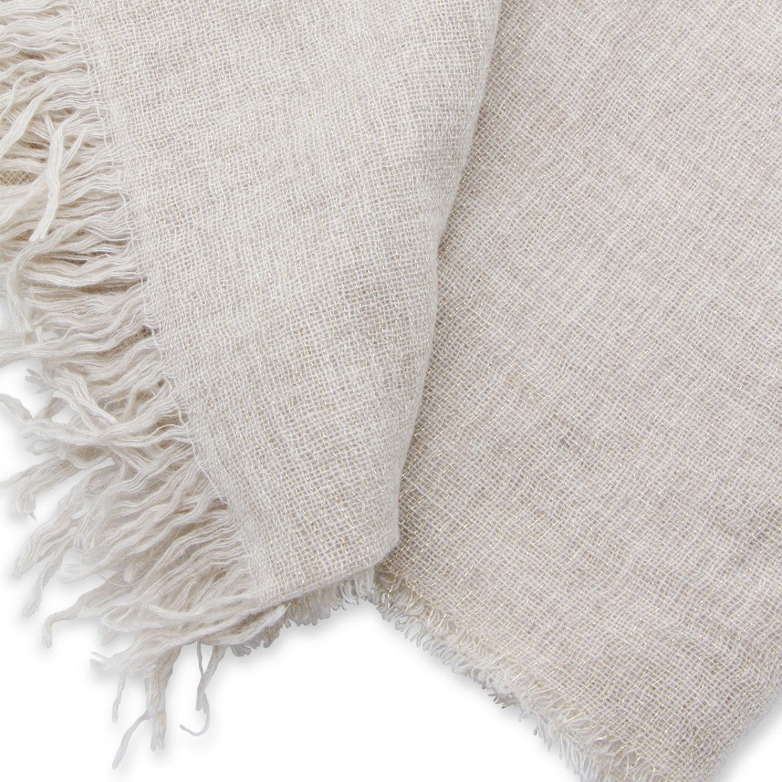 Fabiana Filippi Light Beige Wool Scarf