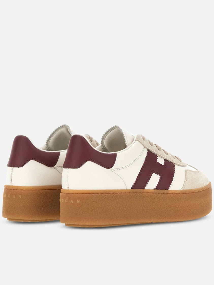 Hogan Cream Beige Suede H-Logo Sneakers