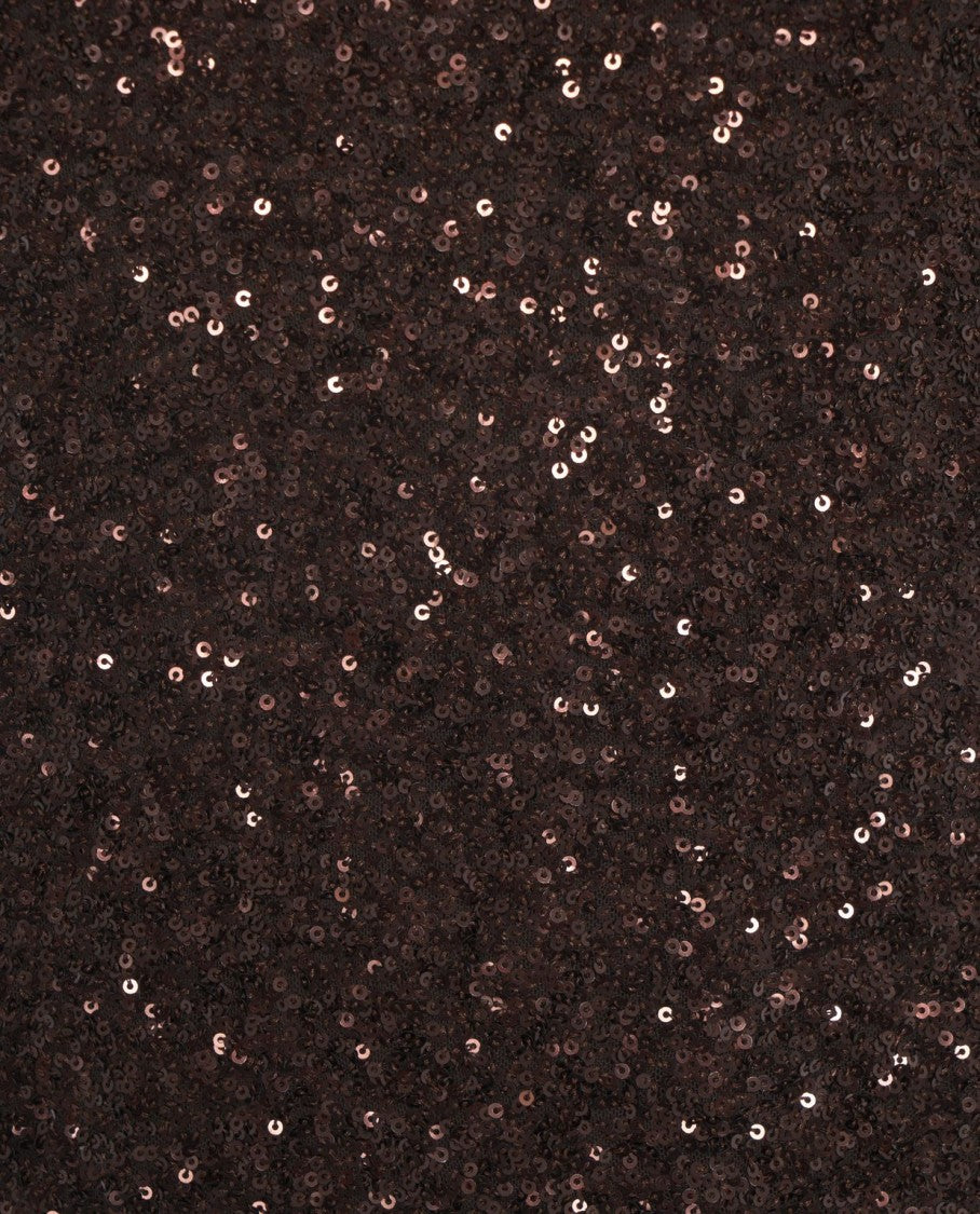 Solotre Sequined Short-Sleeved T-Shirt With Back Cutout