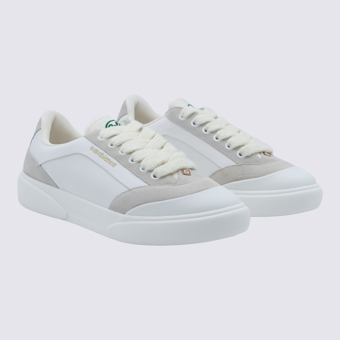 Casablanca Low-Top Sneakers With Suede Overlays And Gold Branding