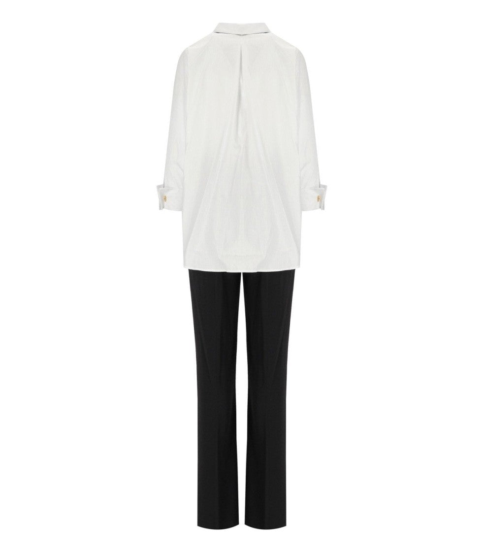 Elisabetta Franchi Bicolor Jumpsuit With Necktie