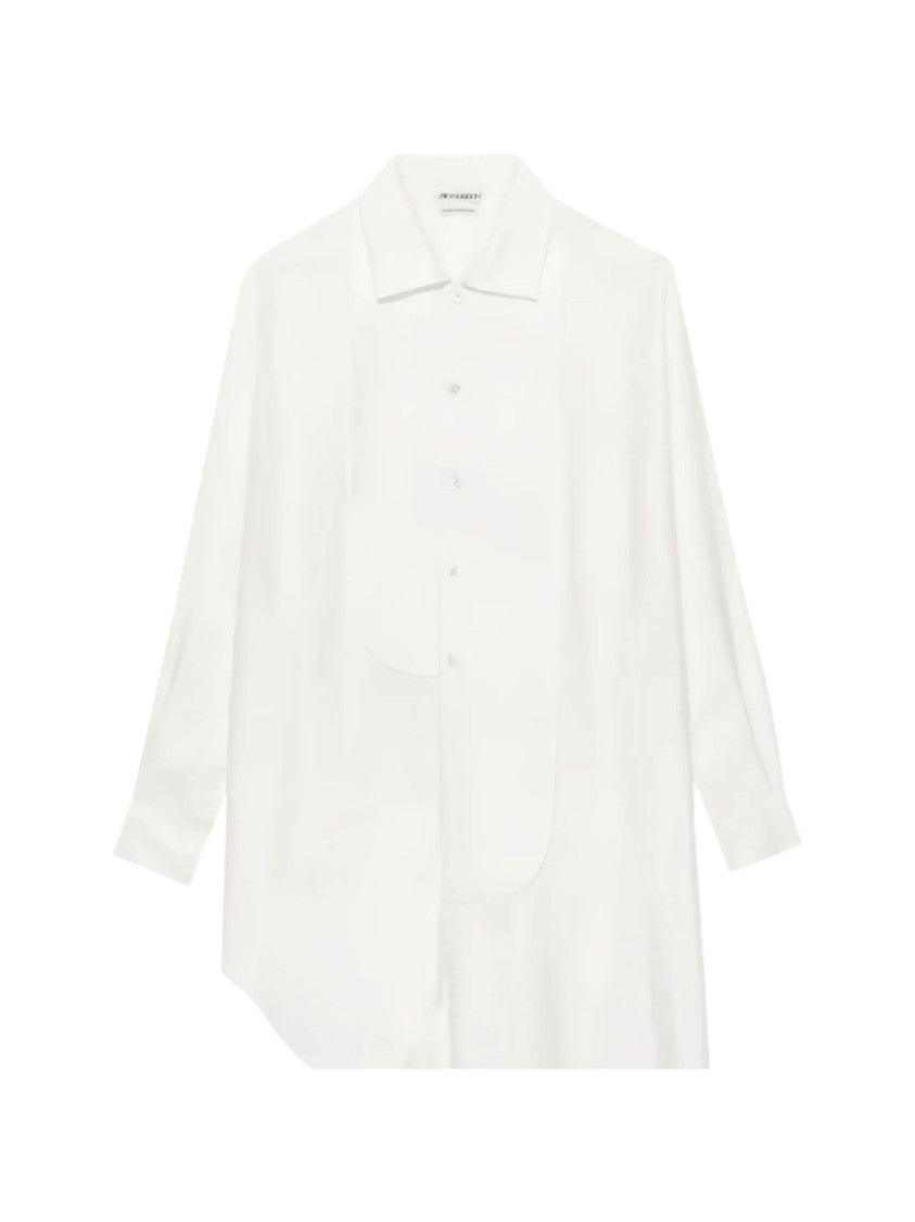 J. W. Anderson Oversized Silk Shirt Dress With Asymmetrical Placket