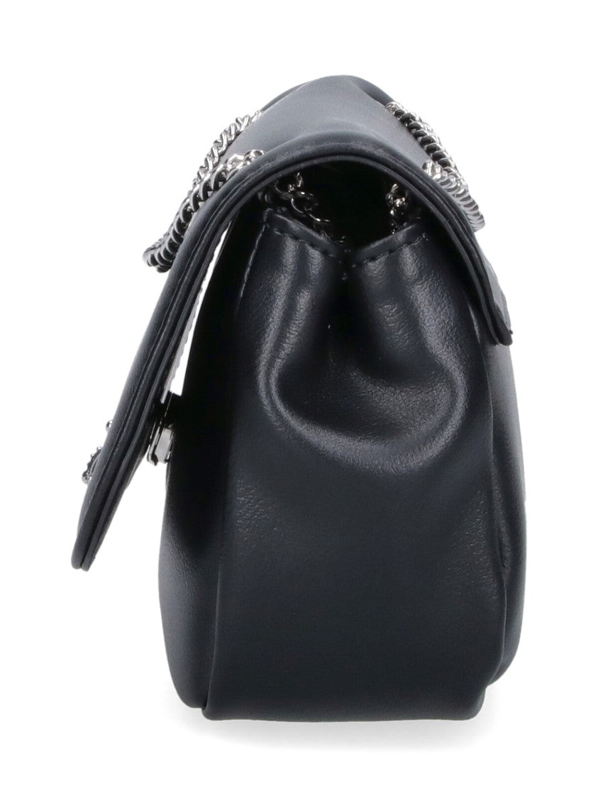 Vivienne Westwood Black Chain Fabric Shoulder Bag