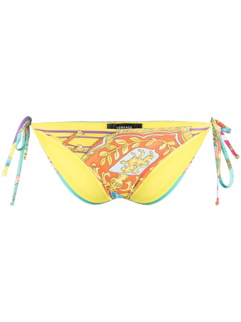 Versace Baroque Pattern-Print Bikini Bottoms