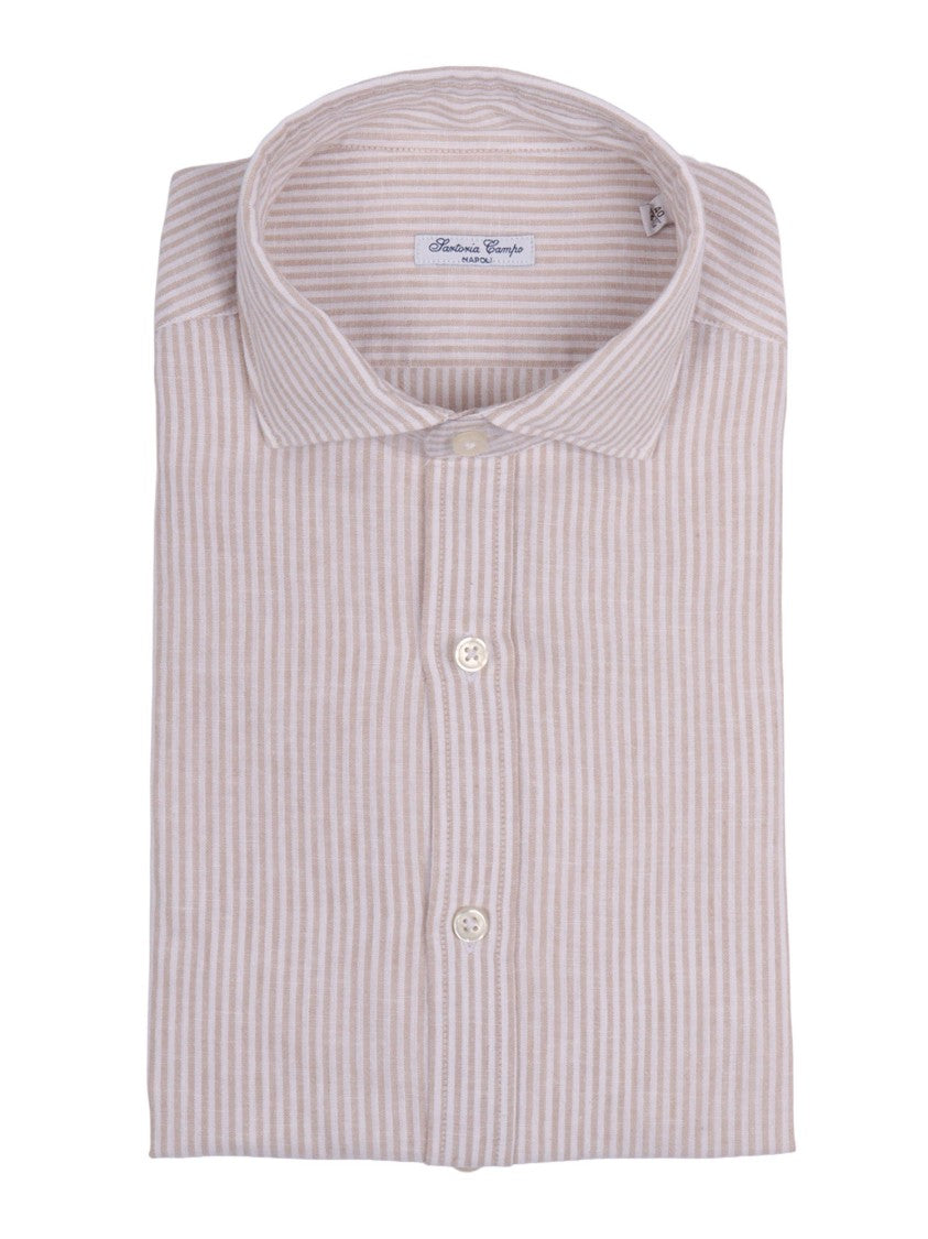 Sartoria Del Campo-Sonrisa Vertical Stripe Classic Casual Shirt
