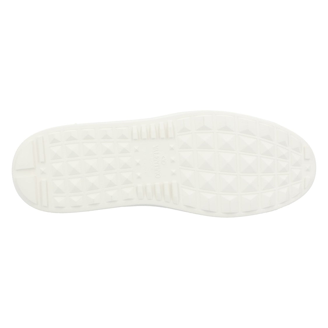 Valentino Calfskin Sneakers With Contrasting Band And Rubber Studs