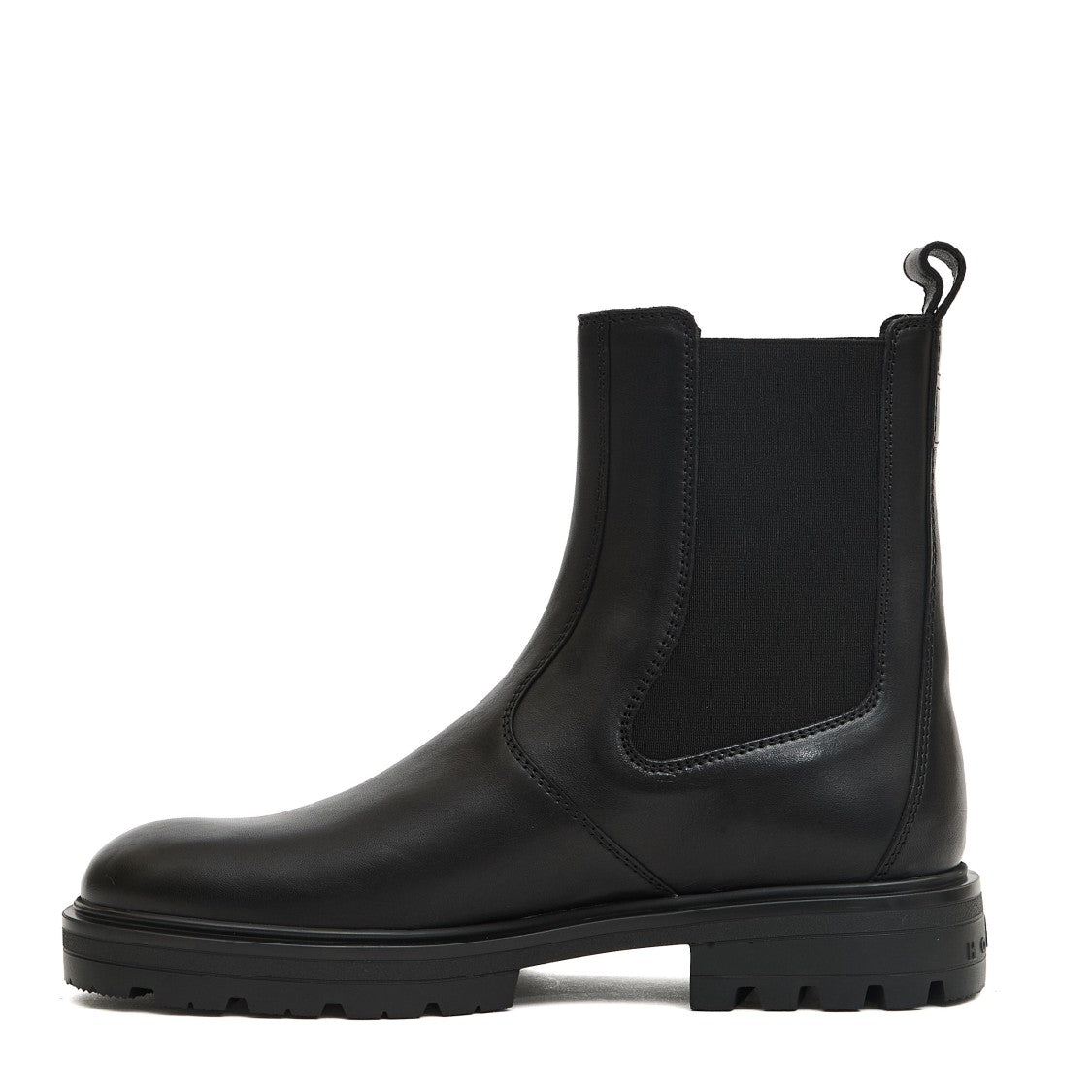 Hogan Black Leather Chelsea Boots
