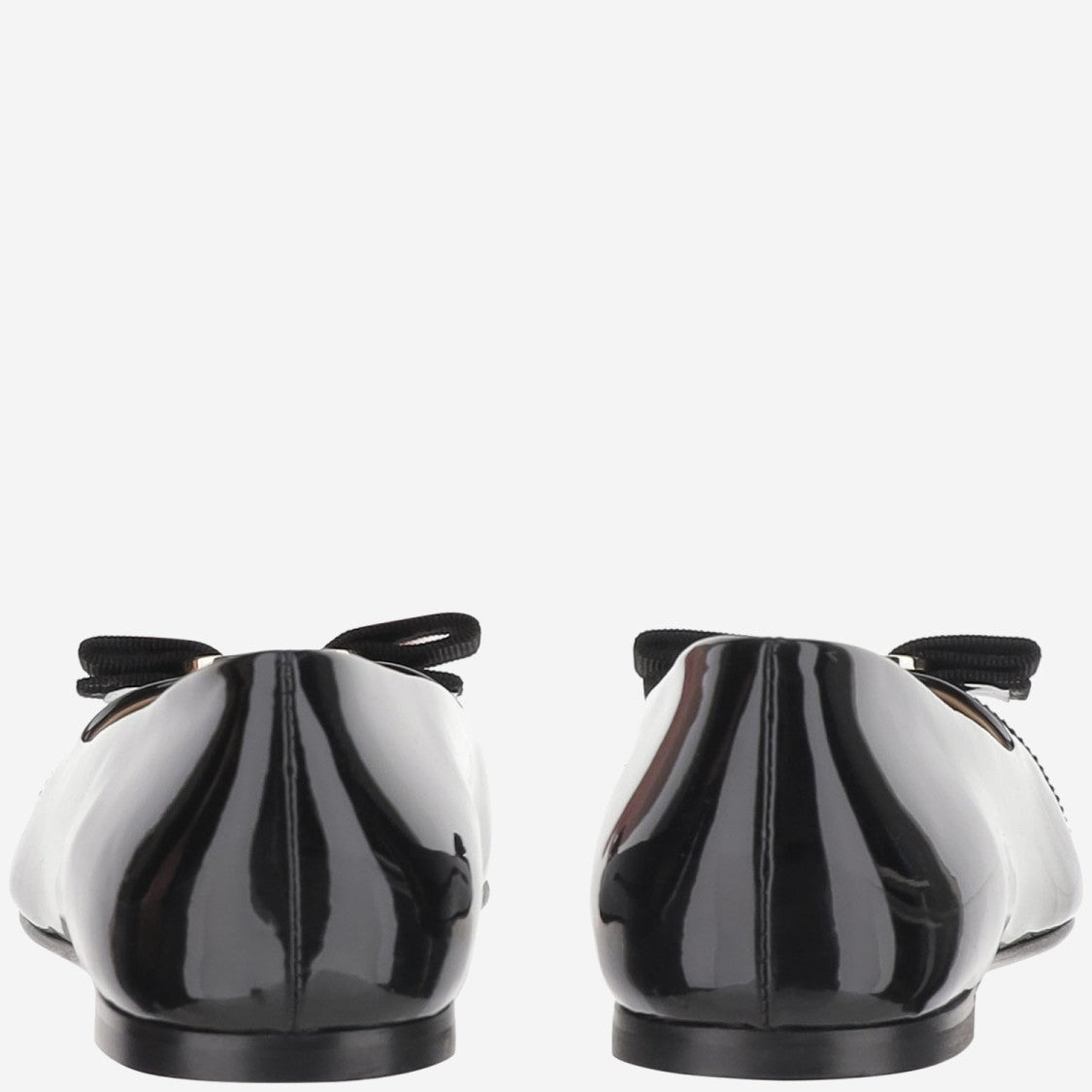 Salvatore Ferragamo Grosgrain Bow Leather Varina Ballerinas