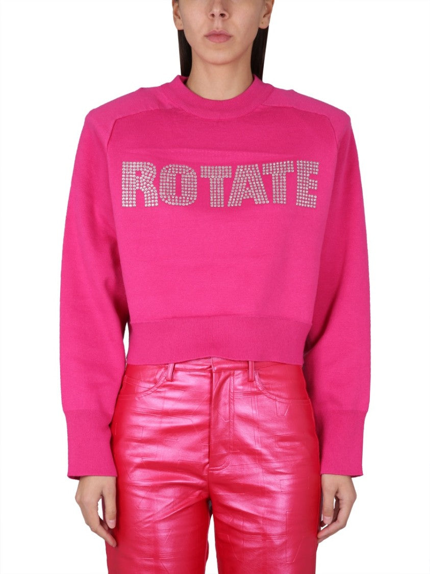 Rotate Birger Christensen Vibrant Cropped Sweatshirt
