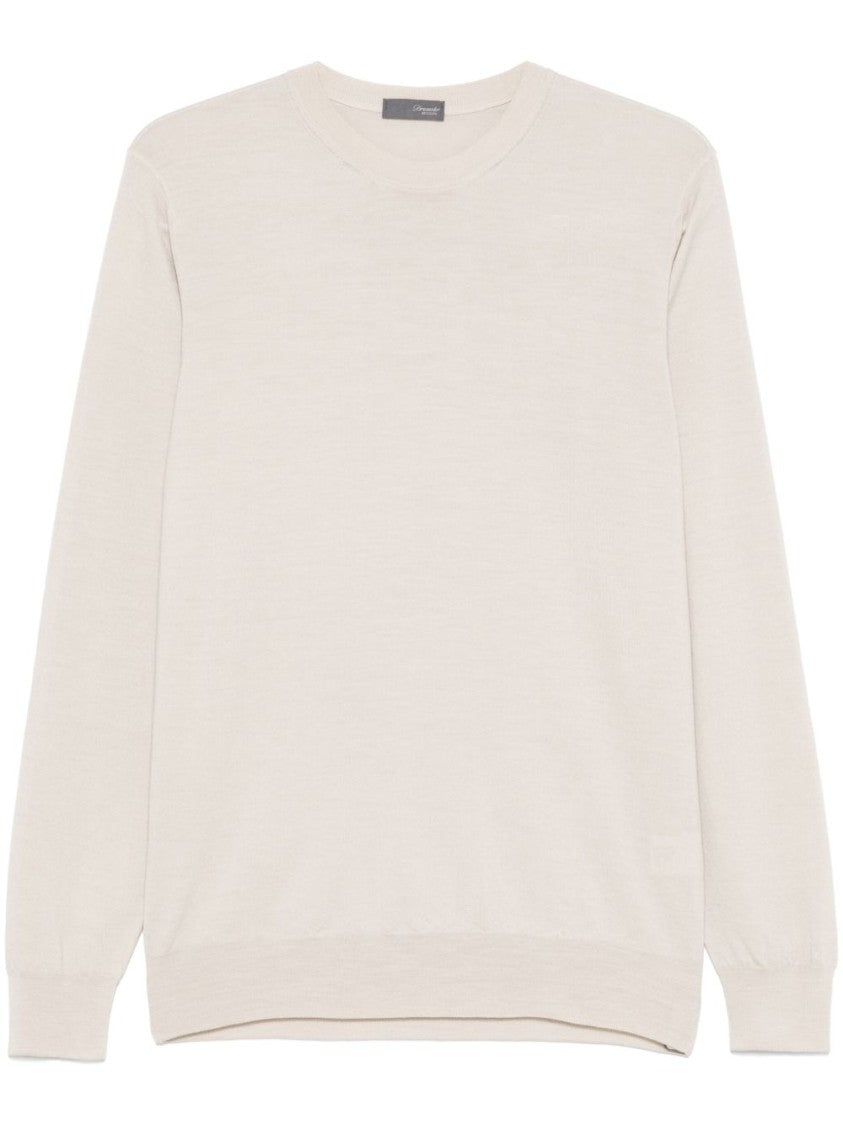 Drumohr Light Beige Merino Wool Sweater