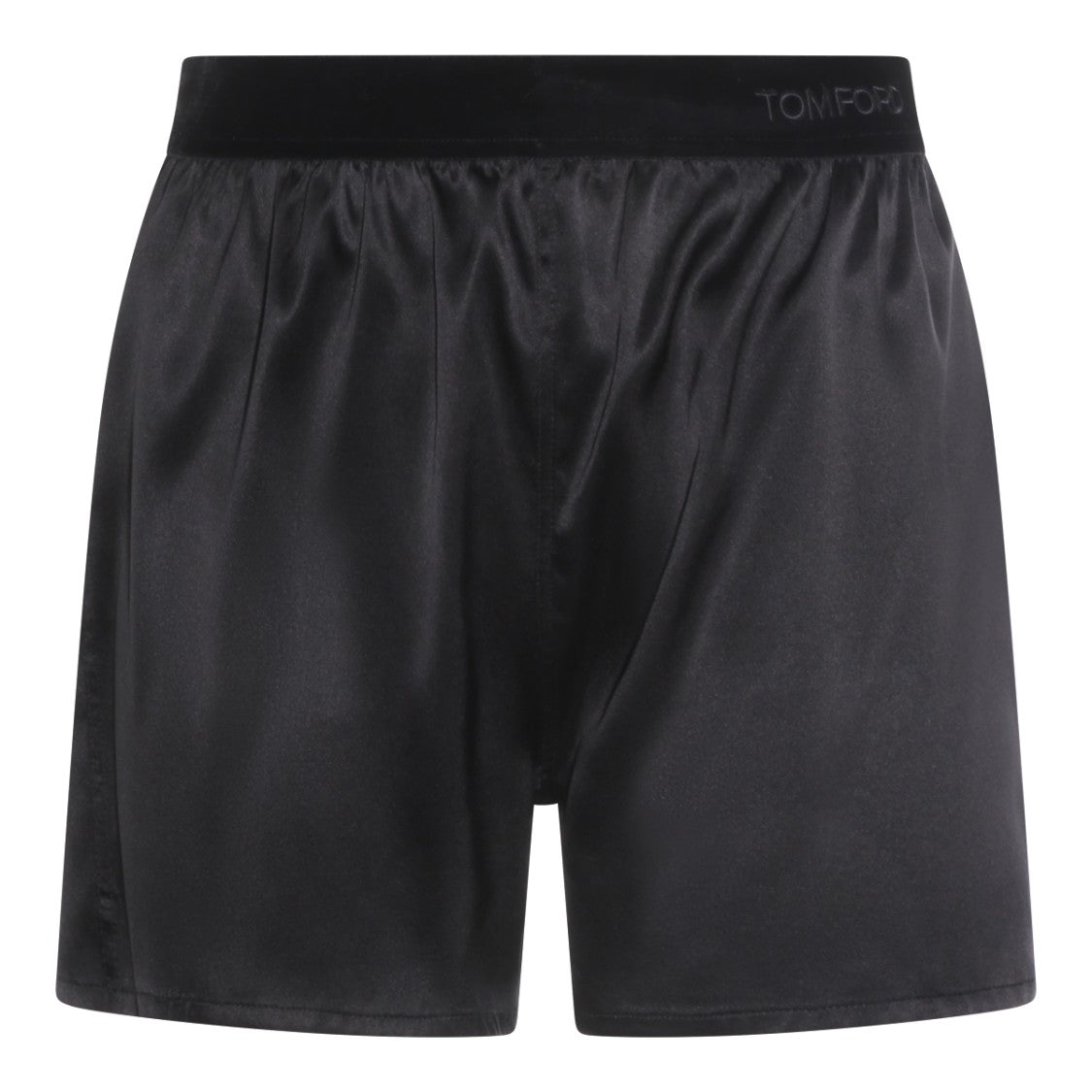 Tom Ford Black Relaxed-Fit Silk Shorts
