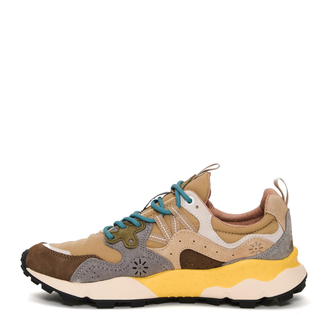 Flower Mountain Suede Accents And Trekking Laces Breathable Ripstop Sneakers