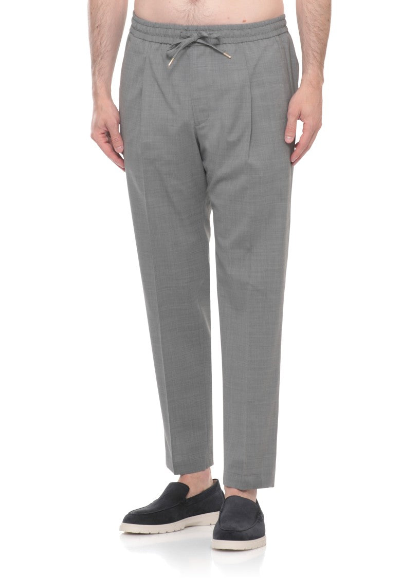 Briglia 1949 Grey Wimbledons Wool Straight-Leg Pants