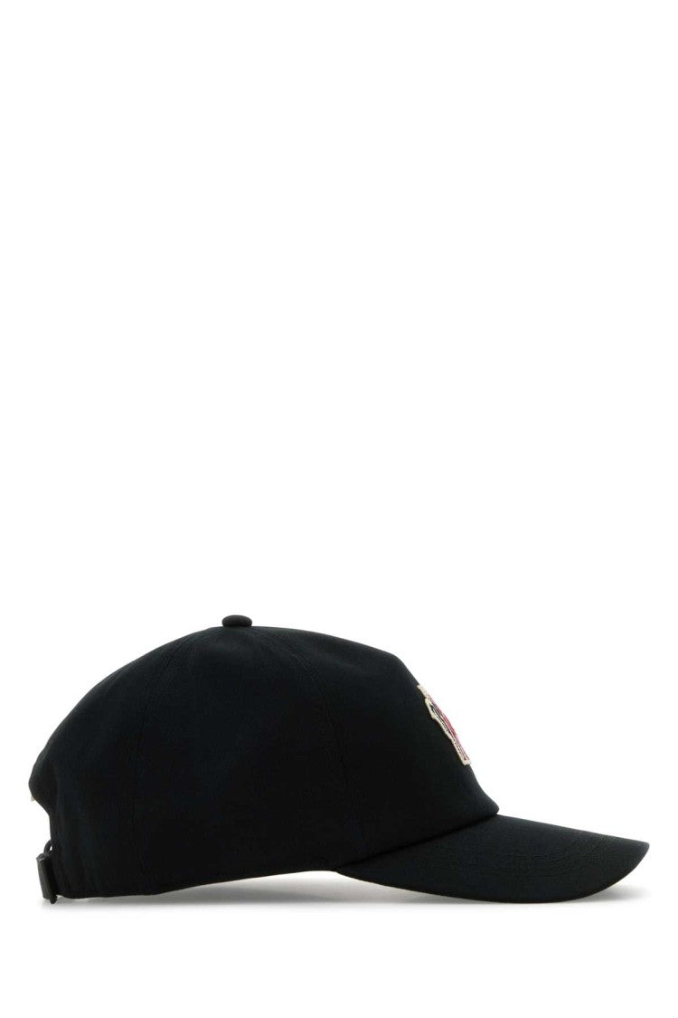 Moncler Grenoble Black Cotton Baseball Cap