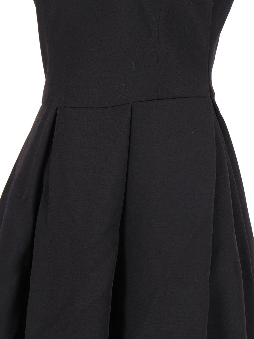 Emporio Armani Straight Silhouette White Dress With Design