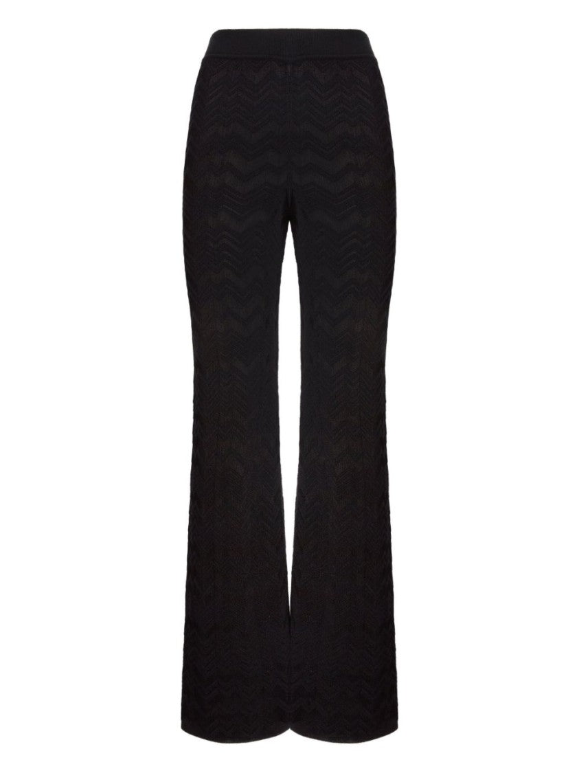 Missoni Straight Long Pants In Chevron Pattern