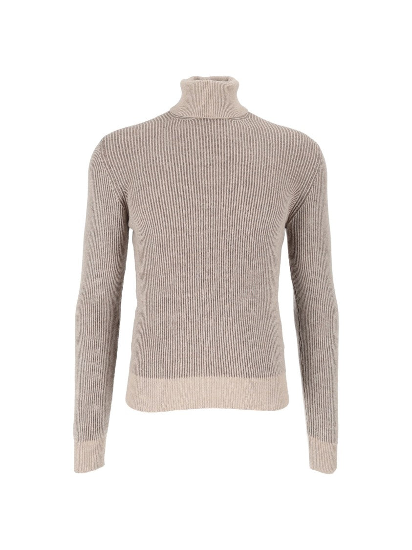 Circolo 1901 Ribbed Wool Turtleneck Sweater