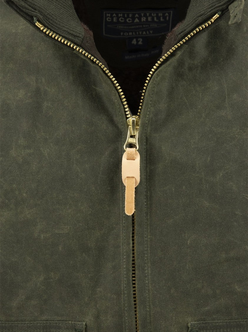 Manifattura Ceccarelli Water-Repellent Cotton Bomber Jacket