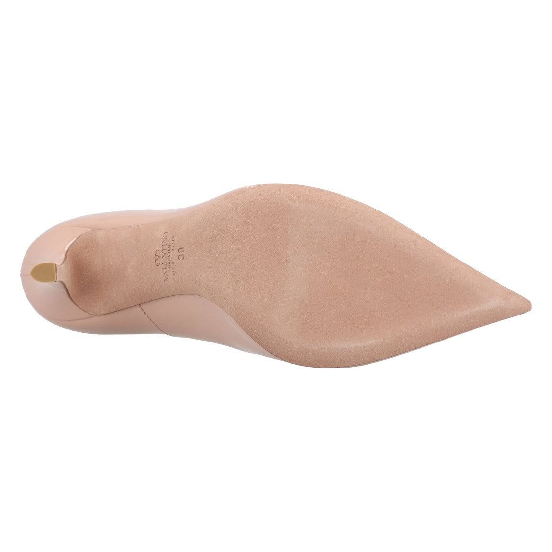 Valentino Tan-Go Patent Leather Pump 100Mm Nude