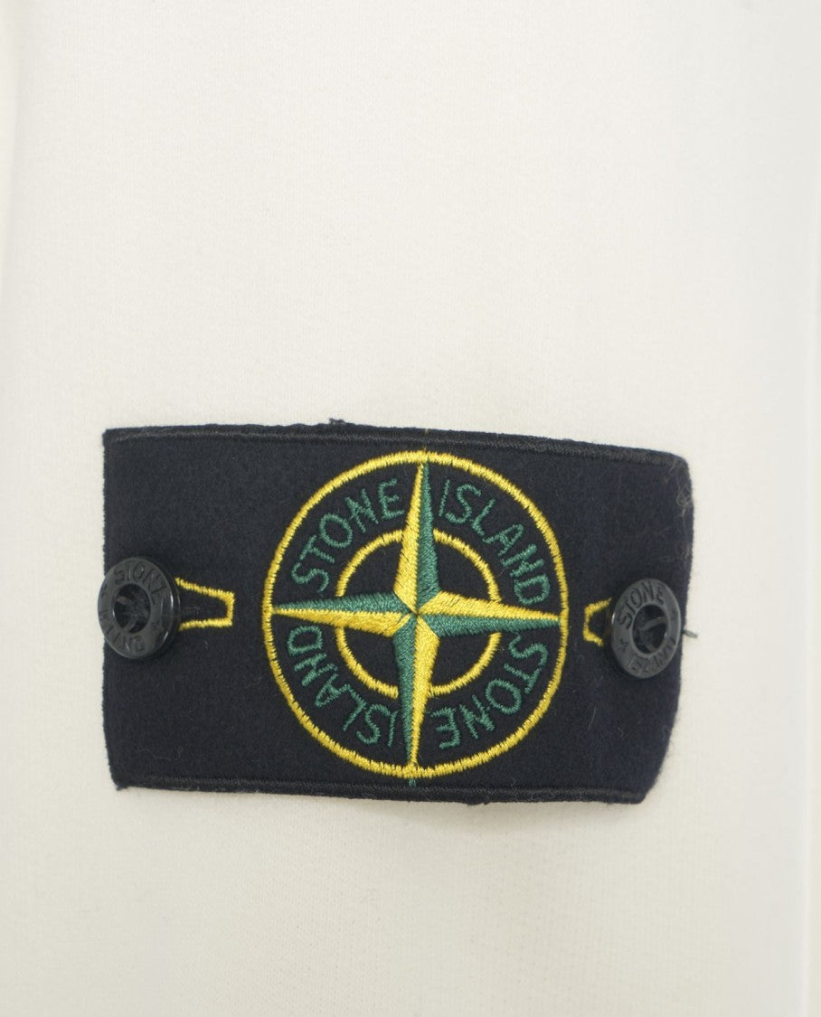 Stone Island Classic White Sweatshirt