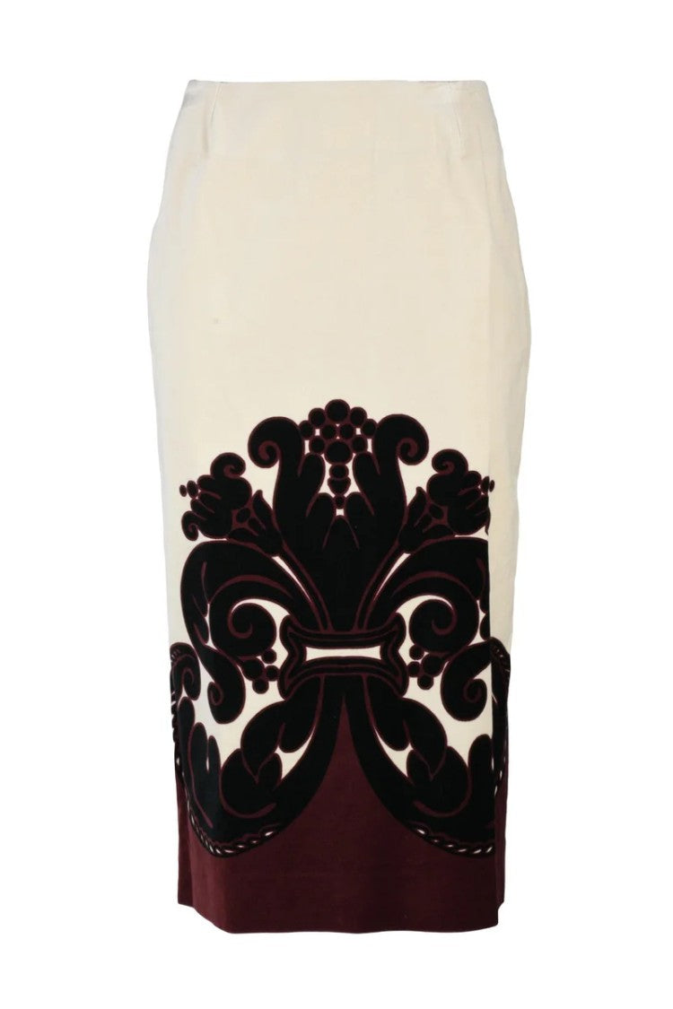 La Double J Velvet Skirt - Cream