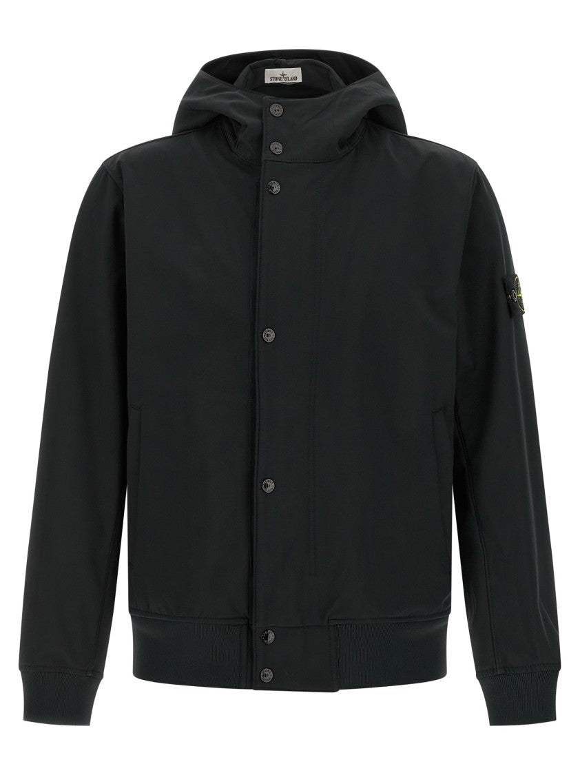 Stone Island Three-Layer Technical Jacket With Adjustable Hood