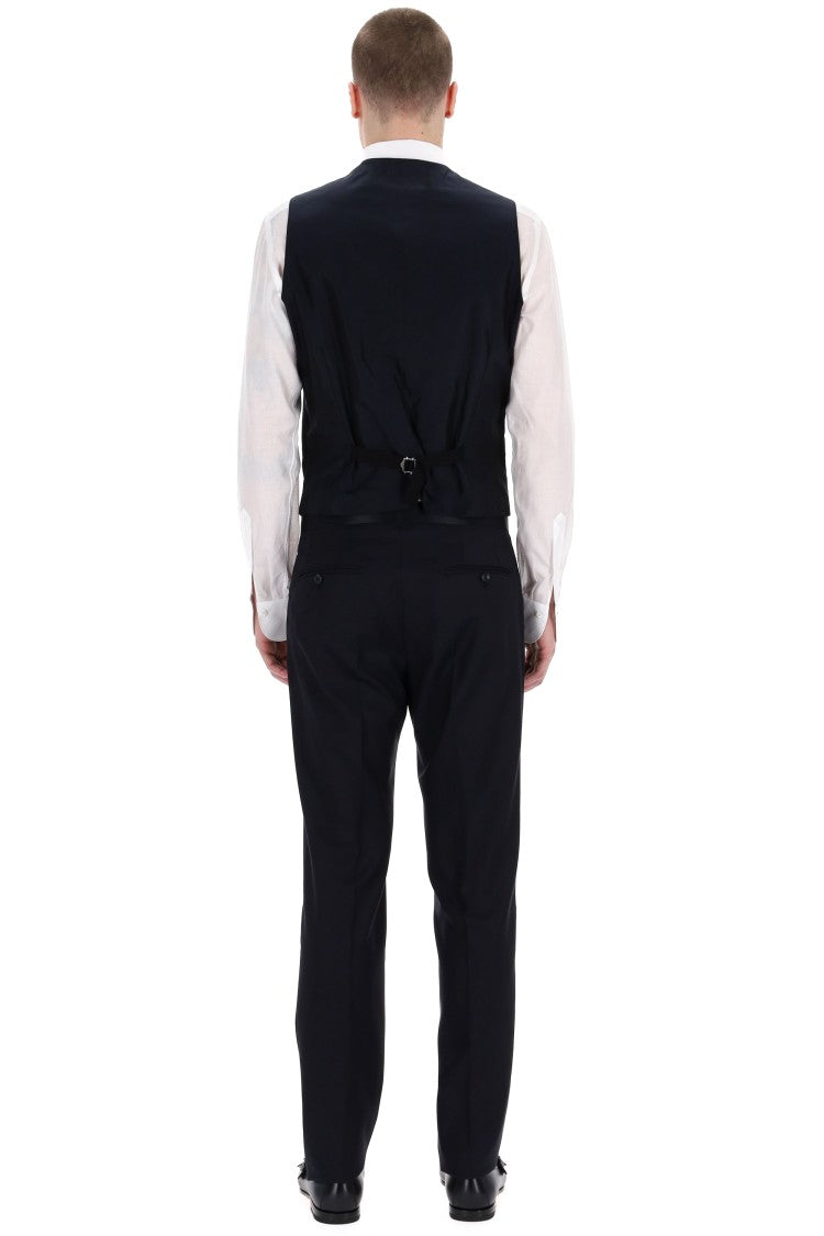 Tagliatore Bruce Line Smoking Jacket With Wool-Silk Vest