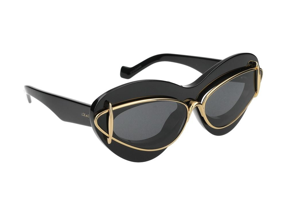 Loewe Black Cat-Eye Metal Sunglasses