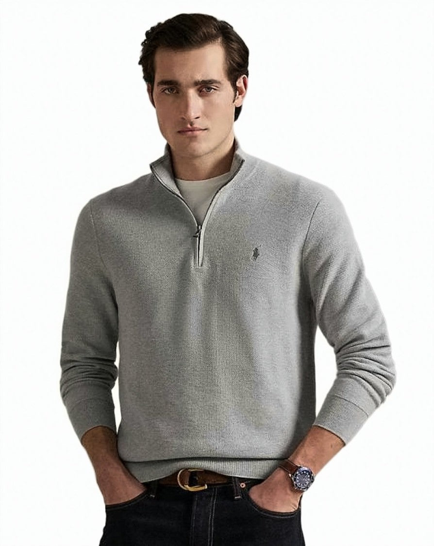 Polo Ralph Lauren Half-Zip Collar Sweater With Embroidered Logo