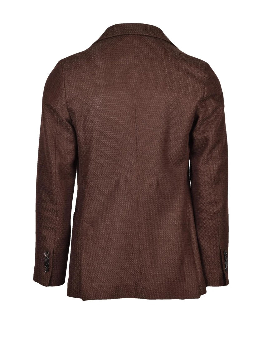 Circolo 1901 Cotton Linen Jacket Brown