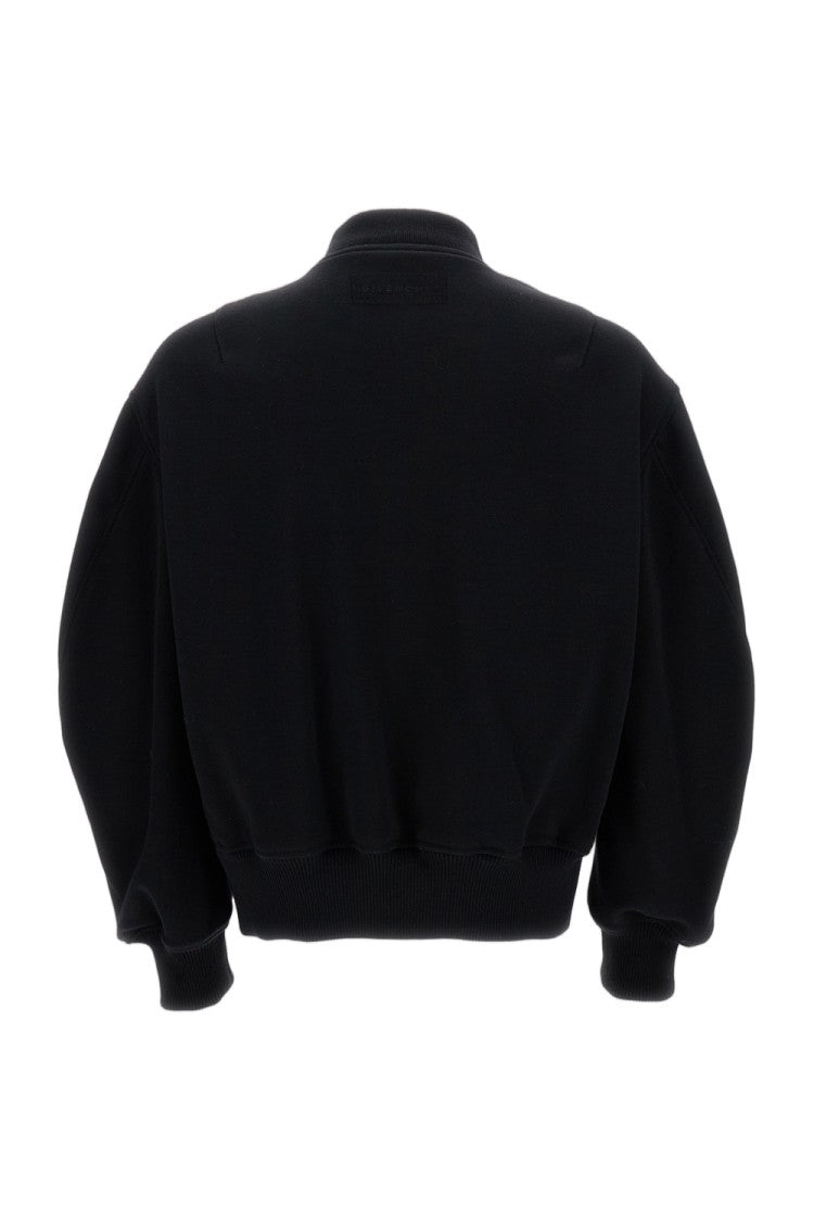 Givenchy Couture-Seam Bomber With Leather Front And Functional Details