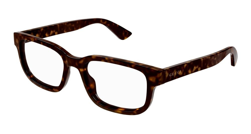 Gucci Havana Oversized Square Tortoiseshell Eyeglasses