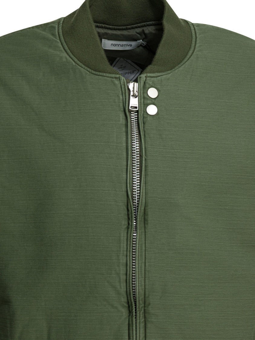 Nonnative Boxy Fit Trooper Puff Bomber Jacket With Double-Slider Zipper