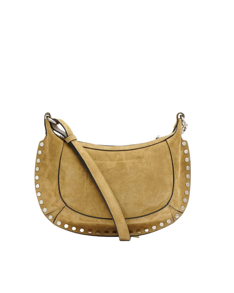 Isabel Marant Taupe Oskan Moon Suede Shoulder Bag