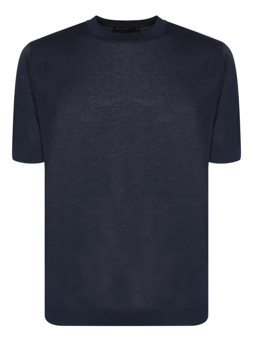 Dell'oglio Modern Crew Neck T-Shirt In Blue