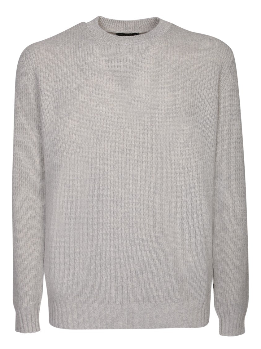 Dell'oglio Grey Round Neck Pullover