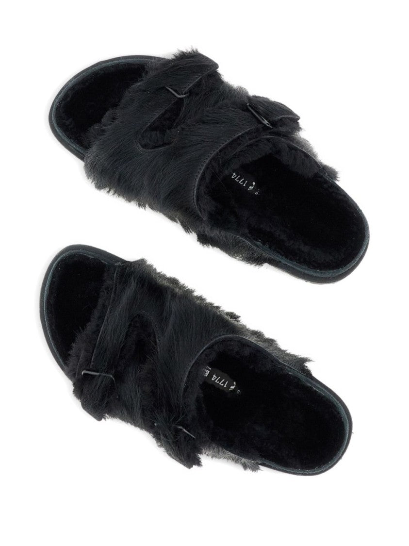 Birkenstock Black Suede Slip-On Sandals