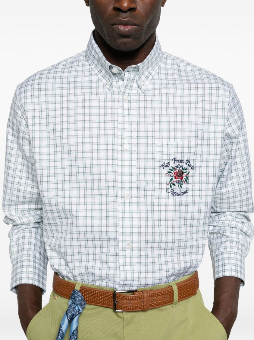 Drôle De Monsieur Light Checkered Button-Down Shirt
