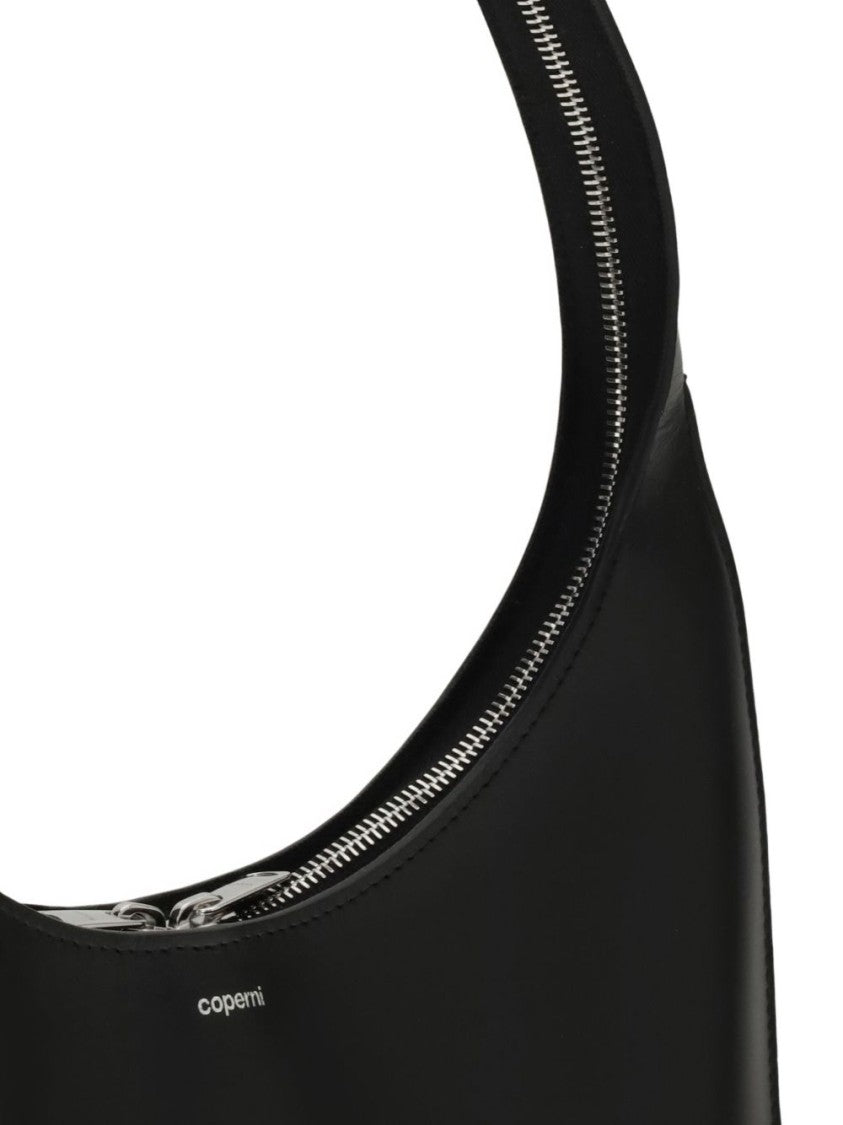 Coperni Crescent-Shaped Black Calf Leather Shoulder Bag