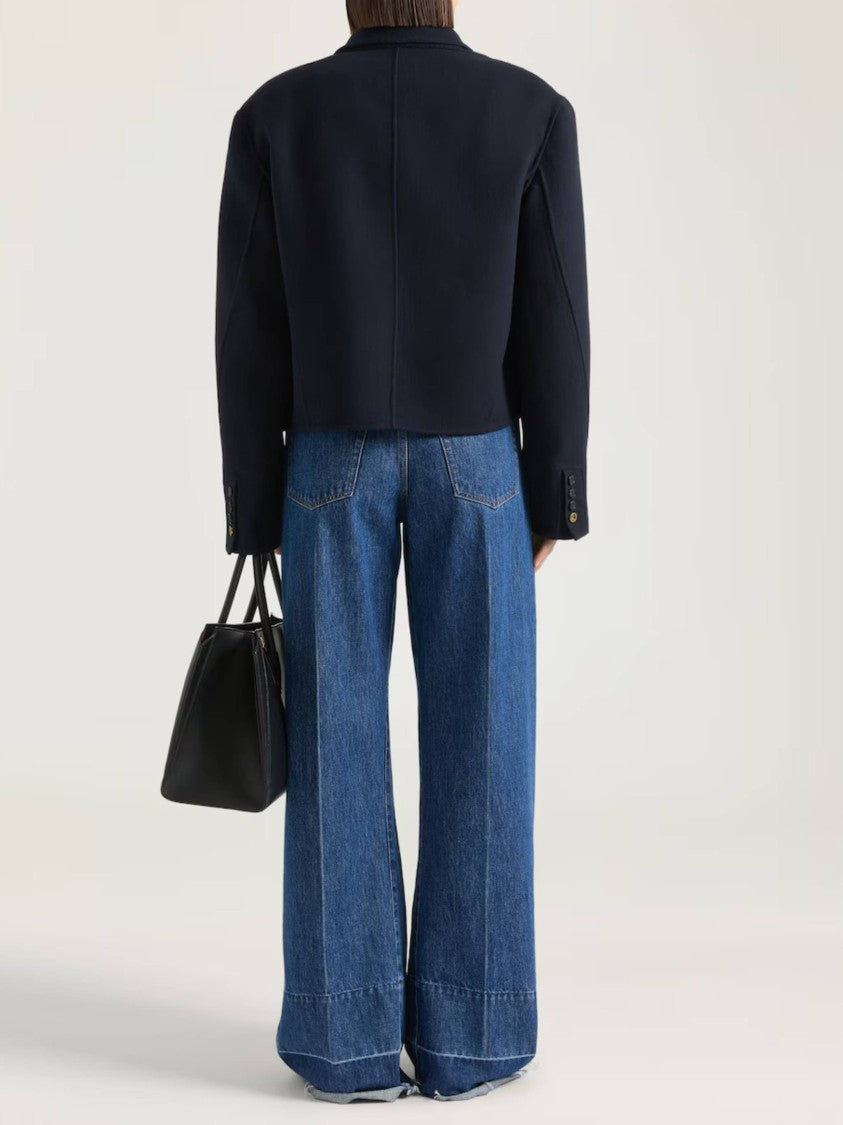 Givenchy Wide-Leg Denim Trousers With Raw Edge Hem And Classic Five-Pocket Design