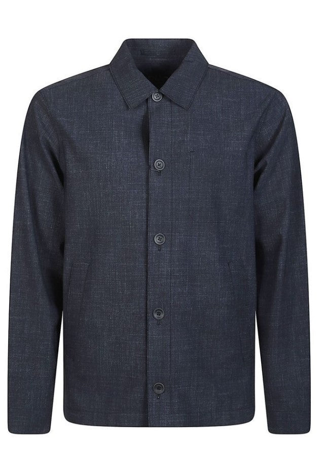 Herno Blue Button Front Casual Jacket