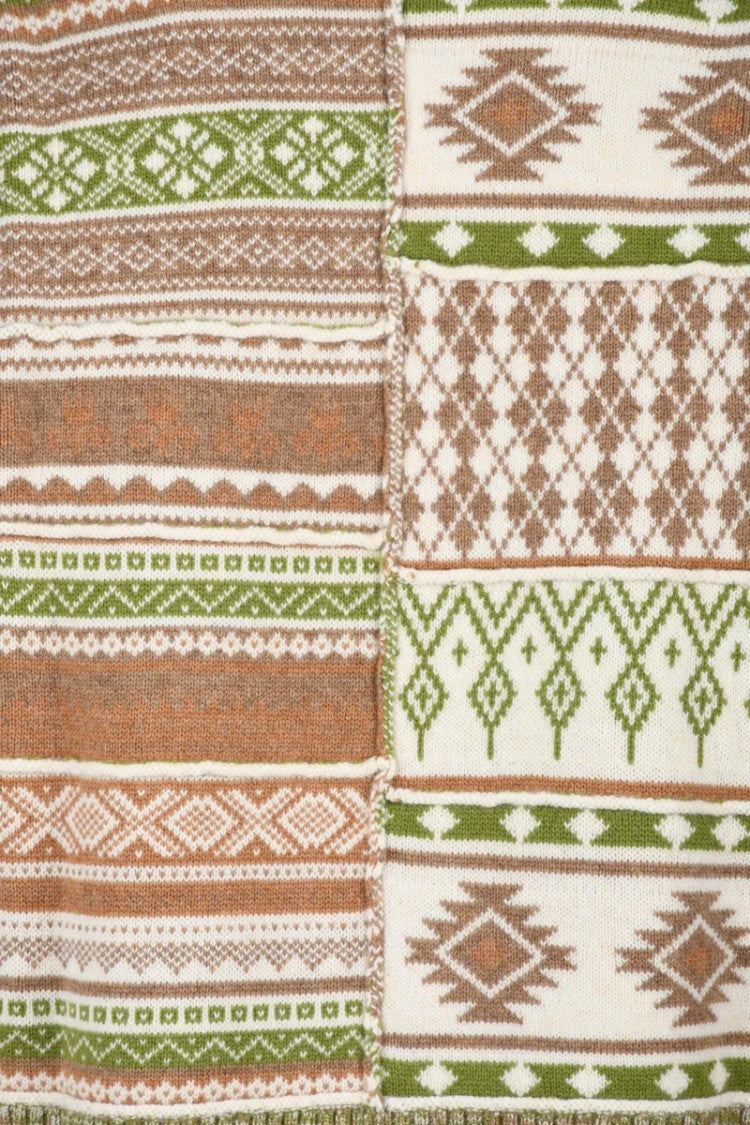 Ballantyne Crew Neck Sweater - Green/Beige