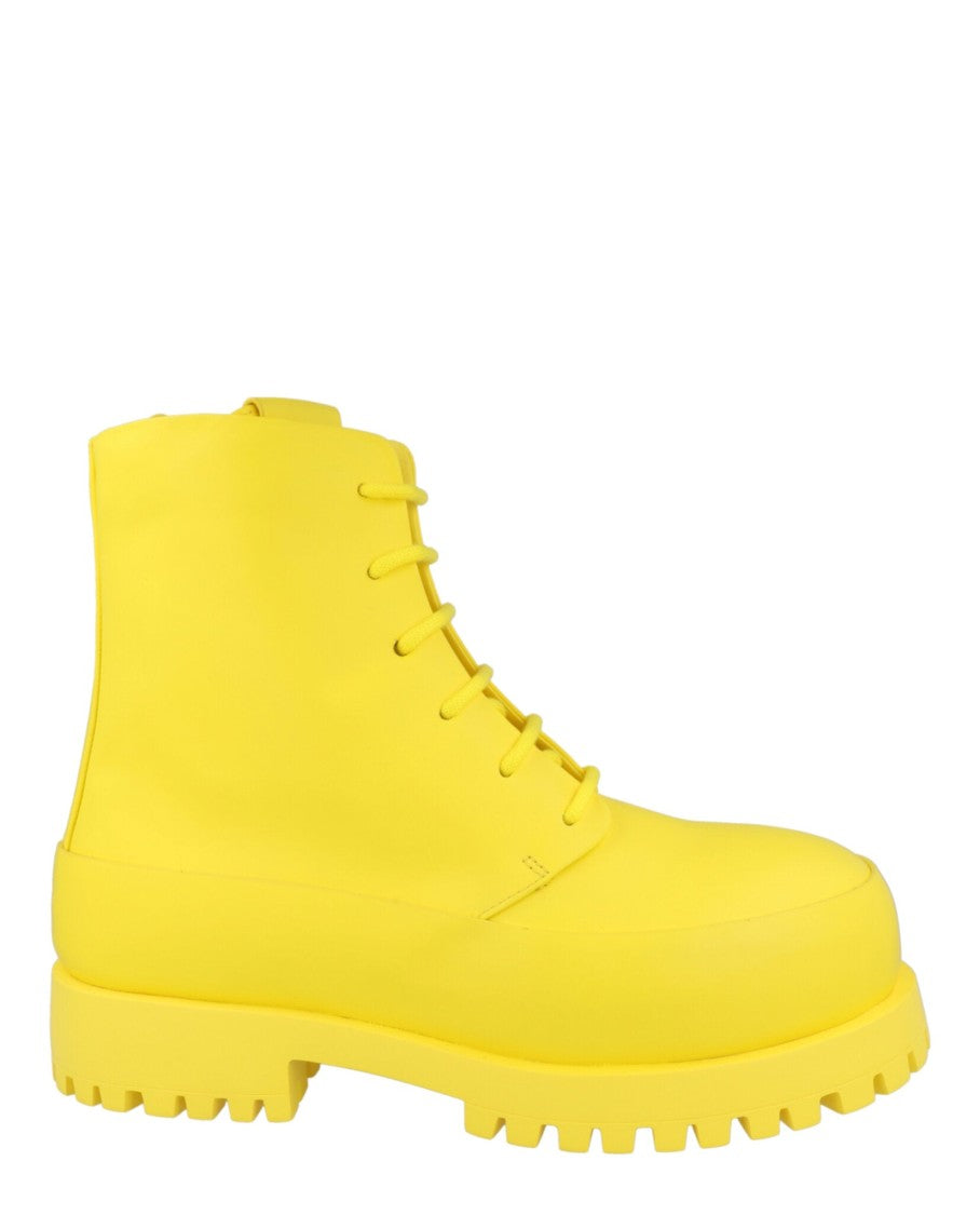 Ferragamo Fede Leather Combat Boots