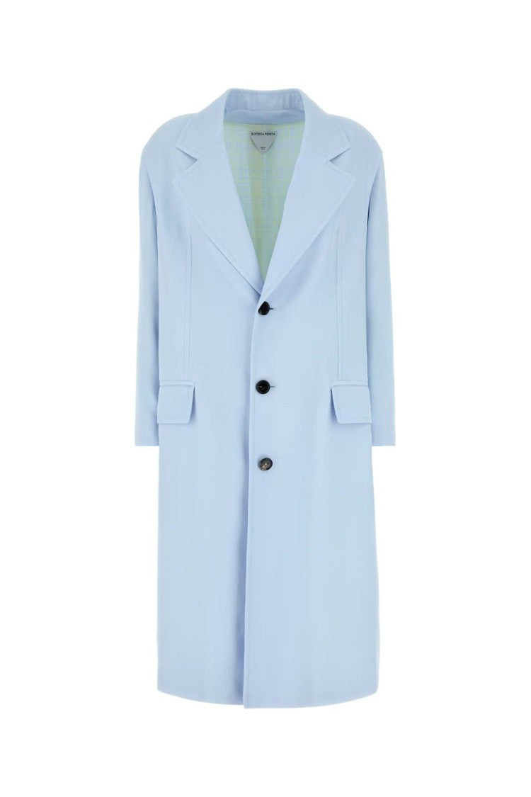 Bottega Veneta Pastel Blue Viscose Blend Coat