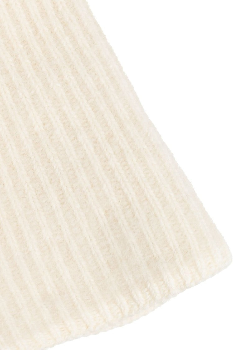 Jacquemus Ribbed Knit Gloves With Extended Cuff Detail