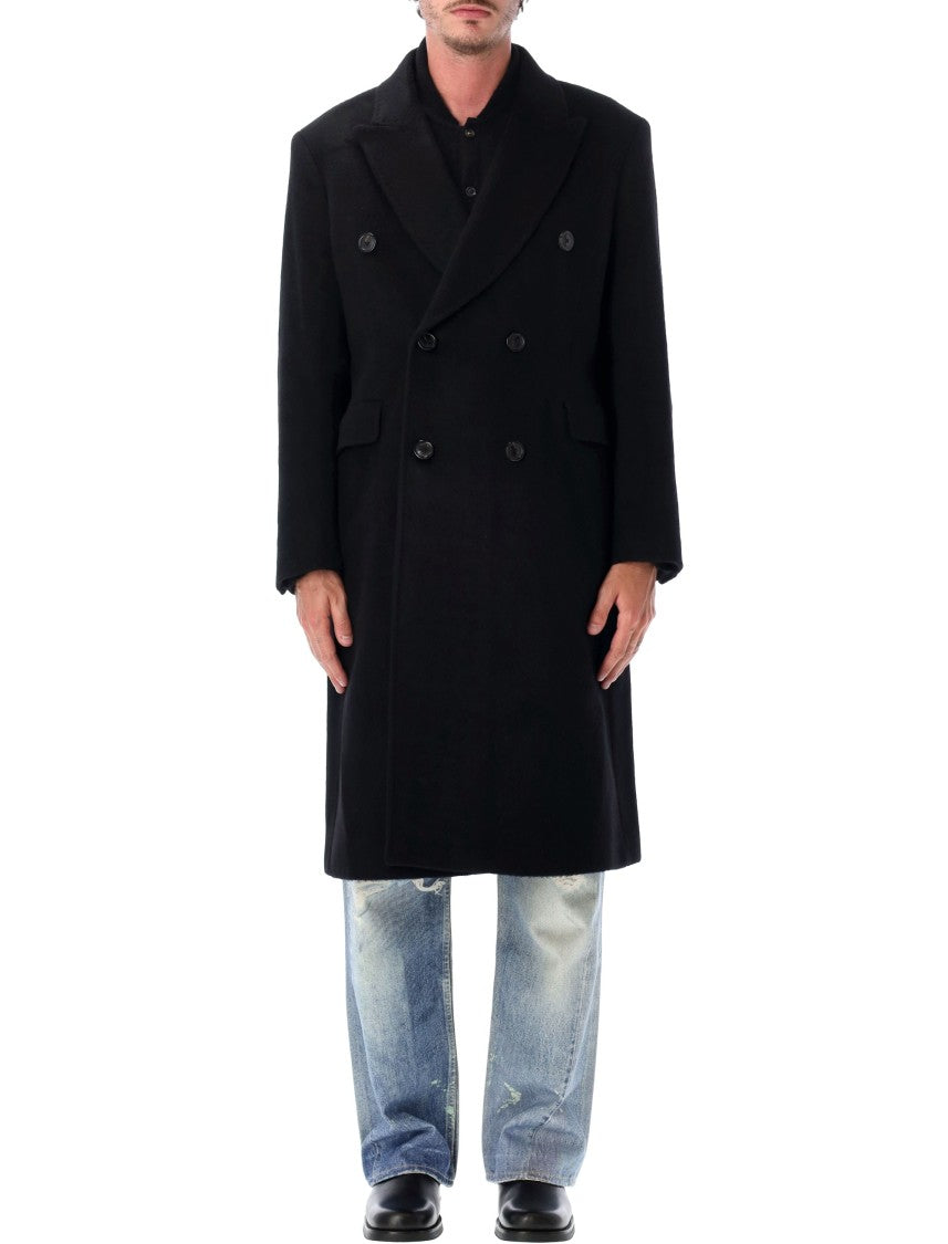 Our Legacy Structured Double-Breasted Whale Coat With Oversized Fit