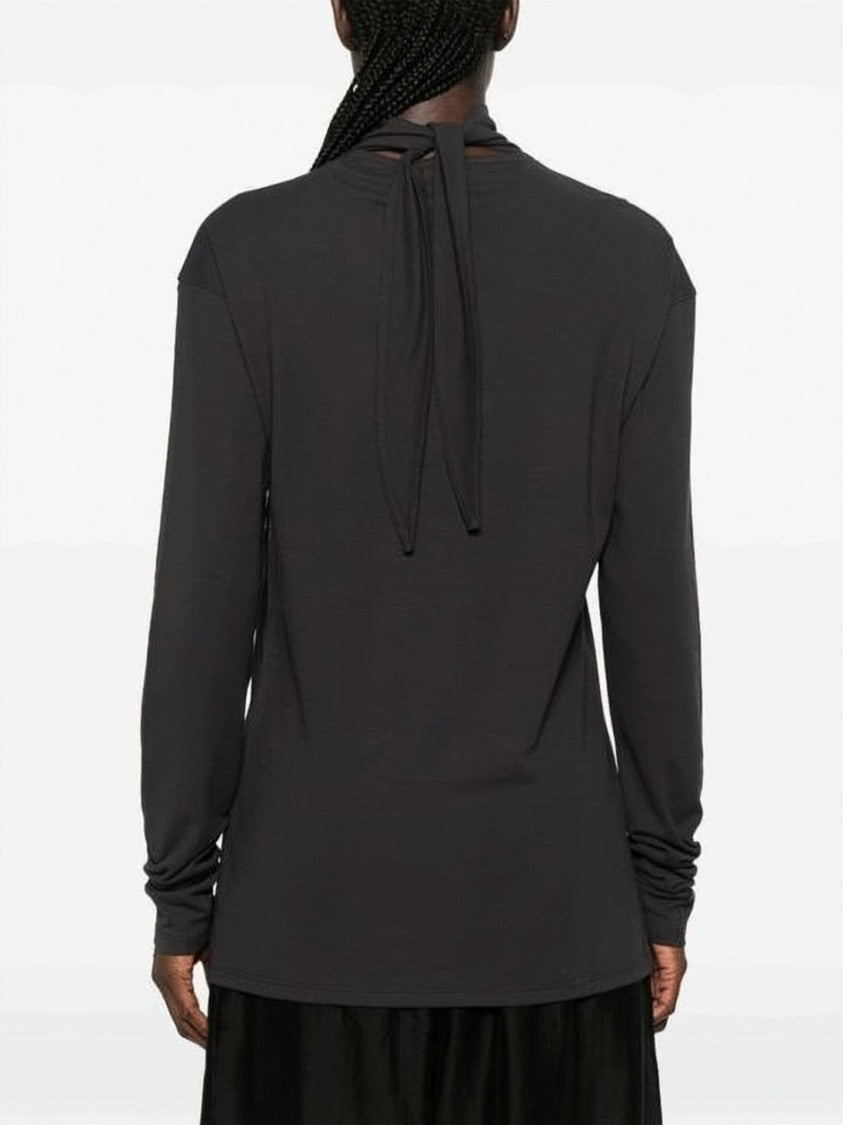 Lemaire Long-Sleeve Top With High Neckline